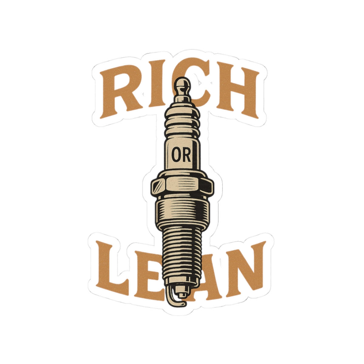 Rich or Lean Spark Plug Decal – 2Stroke Supply Sticker