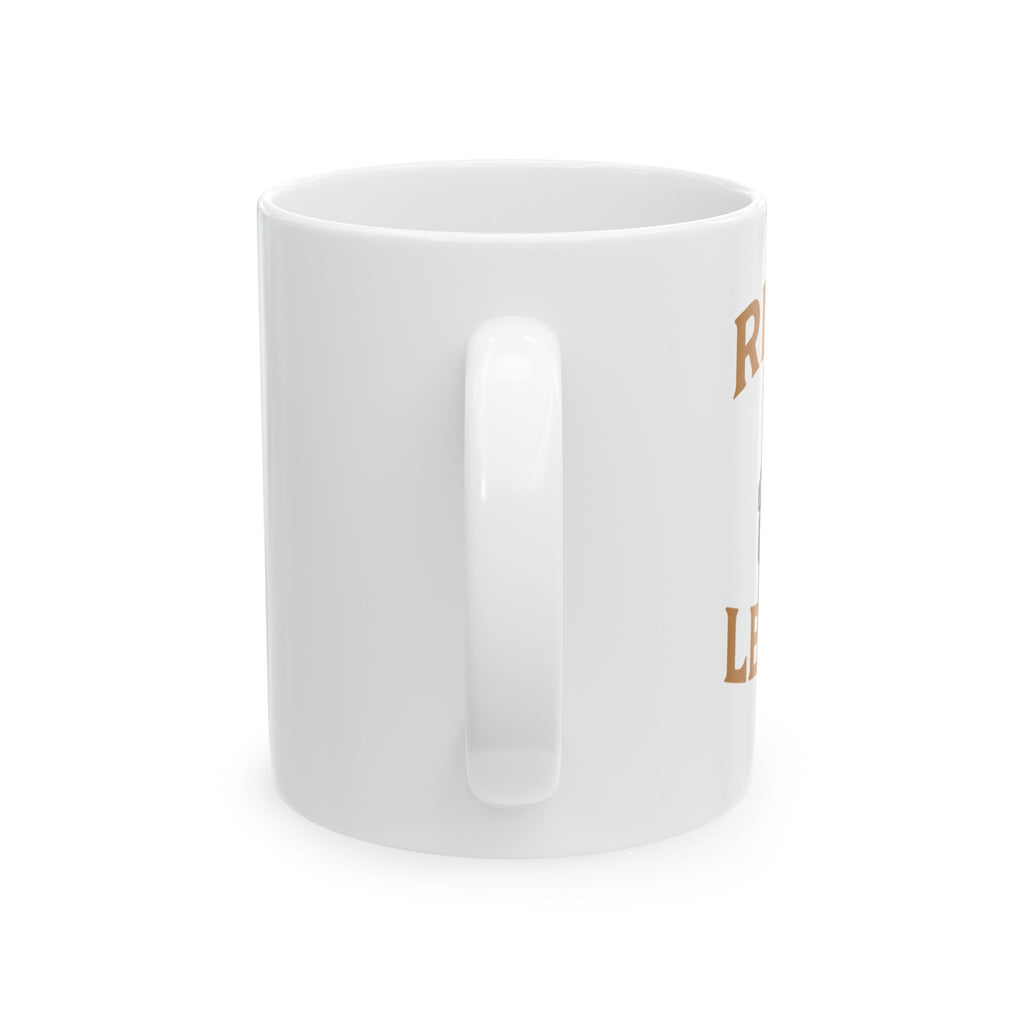 Rustic Inspirational Ceramic Mug, 15oz Coffee Cup, Gift for Friends, Motivational Mug, Housewarming Gift, Productivity Mug